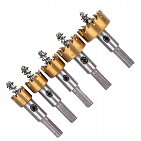 Otwornice Widiowe do Metalu Drewna Stali 5 elementów Kraft&Dele