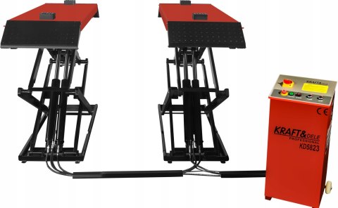 PODNOŚNIK SAMOCHODOWY NOŻYCOWY AUTOMATYCZNY 100CM 3,5T KRAFT&DELE KD5823