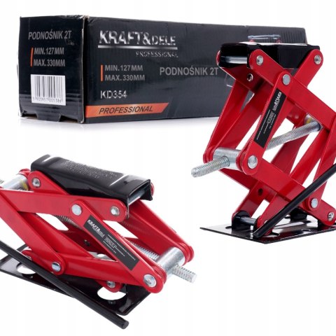 PODNOŚNIK SAMOCHODOWY NOŻYCOWY DO WYMIANY KÓŁ 2000KG 2T KRAFT&DELE KD354