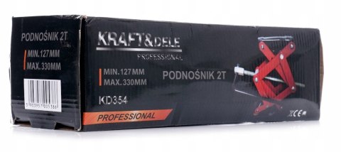PODNOŚNIK SAMOCHODOWY NOŻYCOWY DO WYMIANY KÓŁ 2000KG 2T KRAFT&DELE KD354