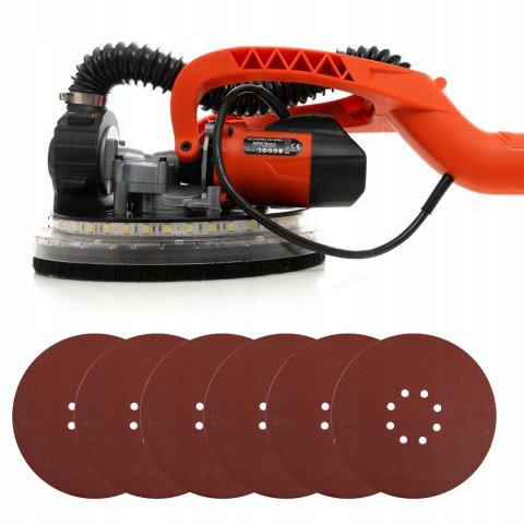 Szlifierka Żyrafa Teleskopowa Gipsu Gładzi Tynków Worek do Kurzu 230V 1700W