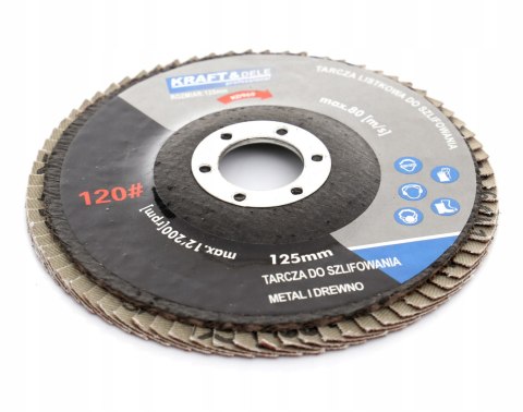 TARCZA DO SZLIFOWANIA DREWNA METALU RDZY 125mm LAMELKA LISTKOWA P120 10szt