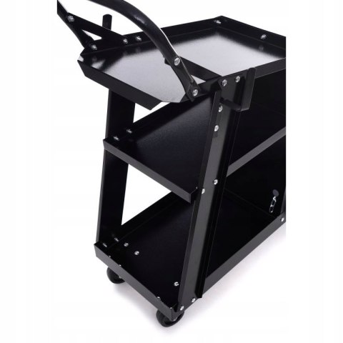 WÓZEK SPAWALNICZY WARSZTATOWY NA KÓŁKACH 75KG PÓŁKA NA BUTLE KD373