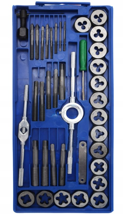 ZESTAW GWINTOWNIKÓW I NARZYNEK M3-M12 40 EL NARZYNKI GWINTOWNIKI KD10289