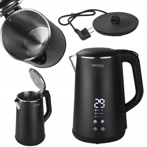 Czajnik Elektryczny Regulacja Temperatury 1,6L 1500W Dotykowy Kraft&Dele