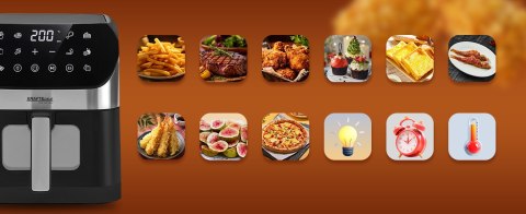 FRYTKOWNICA FRYTOWNICA BEZTŁUSZCZOWA AIRFRYER DUŻA 10 PROGRAMÓW 6L KD4108