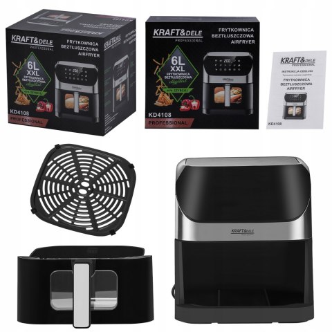 FRYTKOWNICA FRYTOWNICA BEZTŁUSZCZOWA AIRFRYER DUŻA 10 PROGRAMÓW 6L KD4108