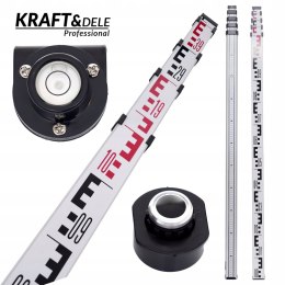 KRAFT&DELE Łata Teleskopowa Niwelacyjna LIBELLA 5M + Pokrowiec