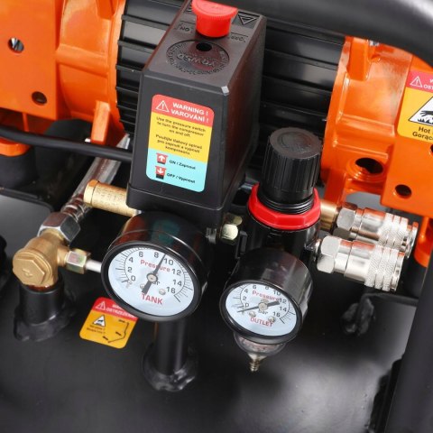 Kompresor Bezolejowy Pionowy Kraft&Dele 10 Bar 100L 3000W 2850 RPM