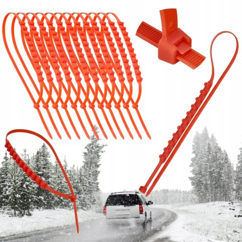 Łańcuchy Opaski Śniegowe na Opony 10 Sztuk Kraft&Dele