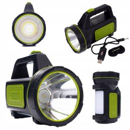 Latarka Boczna Reflektor Szperacz Bateria USB Kraft&Dele 1200 lm LED T6 10W