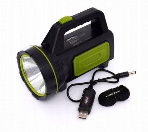 Latarka Boczna Reflektor Szperacz Bateria USB Kraft&Dele 1200 lm LED T6 10W