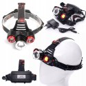 Latarka Czołowa Zoom 2000X Led T6 Cree 4 Tryby Czołówka Bateria Kraft&Dele