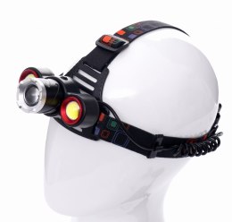 Latarka Czołowa Zoom 2000X Led T6 Cree 4 Tryby Czołówka Bateria Kraft&Dele