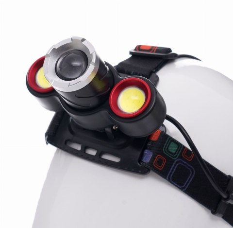 Latarka Czołowa Zoom 2000X Led T6 Cree 4 Tryby Czołówka Bateria Kraft&Dele