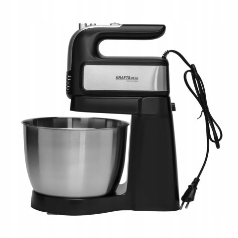 Mikser Kuchenny Ręczny 1000W z Misą 4,5L Stal Nierdzewna Kraft&Dele