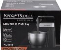 Mikser Kuchenny Ręczny 1000W z Misą 4,5L Stal Nierdzewna Kraft&Dele