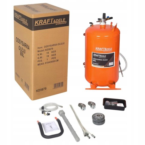 Odsysarka Wysysarka do Oleju Warsztatowa 80L 6,5 l/min Kraft&Dele