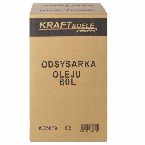 Odsysarka Wysysarka do Oleju Warsztatowa 80L 6,5 l/min Kraft&Dele