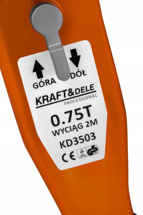 Ręczna Wciągarka Dźwigniowa 750 Kg 2m Kraft&Dele