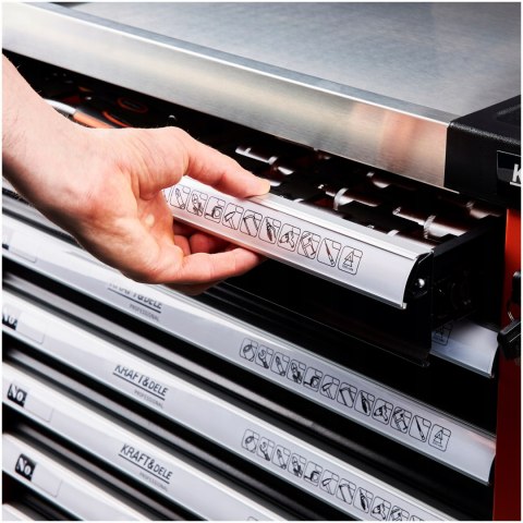 SZAFKA NARZĘDZIOWA WÓZEK WARSZTATOWY 7 SZUFLAD 258EL. Z WYPOSAŻENIEM KD1067