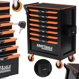 SZAFKA WARSZTATOWA WÓZEK NARZĘDZIOWY SERWISOWY PUSTY MOCNA + KLUCZYK KD1079