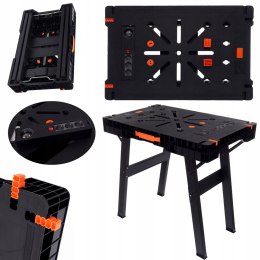 Stół Warsztatowy Zaciskowy Składany 500 Kg Listwa Zasilająca Gniazdka