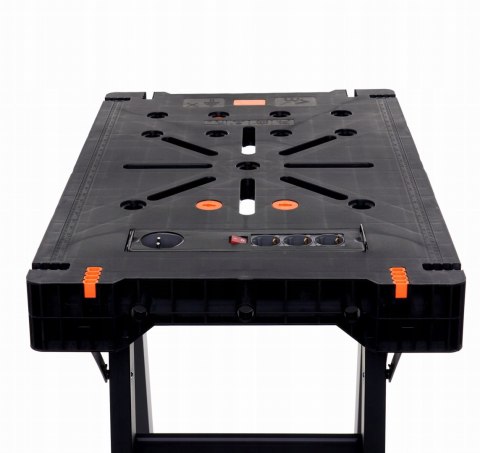 Stół Warsztatowy Zaciskowy Składany 500 Kg Listwa Zasilająca Gniazdka