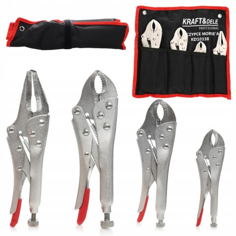 Szczypce Zaciskowe Chwytne Samozaciskowe MORSEA 4 Sztuki CR-V Kraft&Dele