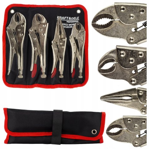 Szczypce Zaciskowe Chwytne Samozaciskowe MORSEA 4 Sztuki CR-V Kraft&Dele