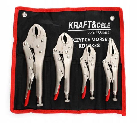 Szczypce Zaciskowe Chwytne Samozaciskowe MORSEA 4 Sztuki CR-V Kraft&Dele