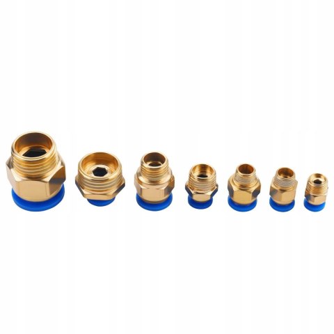 Szybkozłączki Gwintowane Pneumatyczne 4-16 mm 1/8" 1/4" 1/2" 72 Sztuki