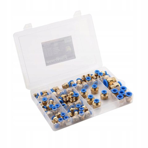 Szybkozłączki Gwintowane Pneumatyczne 4-16 mm 1/8" 1/4" 1/2" 72 Sztuki