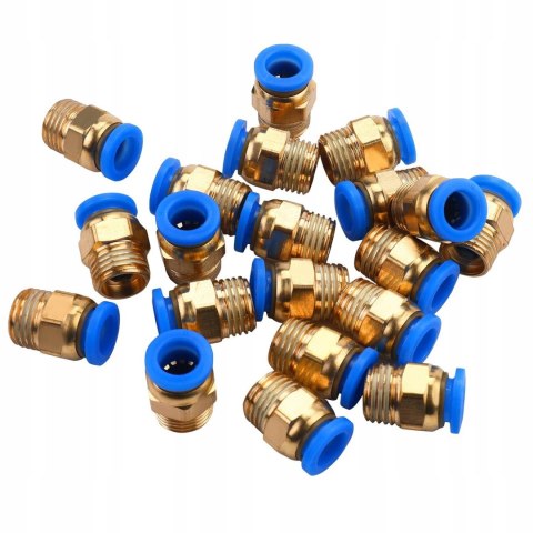 Szybkozłączki Gwintowane Pneumatyczne 4-16 mm 1/8" 1/4" 1/2" 72 Sztuki