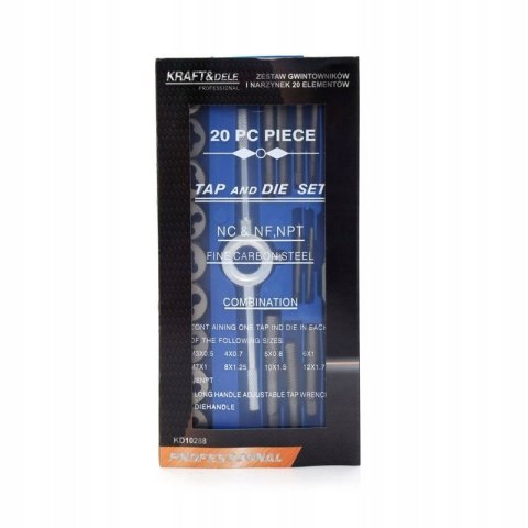 Zestaw Narzynek Gwintowników Narzynki Kalibrowniki 20 Elementów