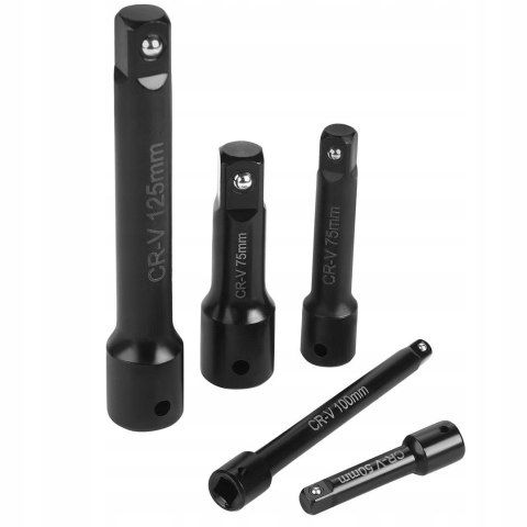 Zestaw Przedłużek Udarowych do Wkrętarek 9 Sztuk 1/4" 3/8" 1/2" Kraft&Dele