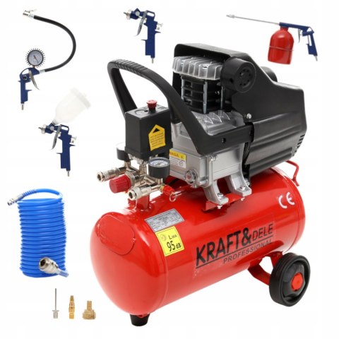 KOMPRESOR OLEJOWY SPRĘŻARKA 24L MOCNA GRATIS ZESTAW 8w1 WYDAJNA 8 bar KD400