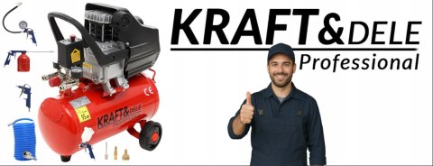 KOMPRESOR OLEJOWY SPRĘŻARKA 24L MOCNA GRATIS ZESTAW 8w1 WYDAJNA 8 bar KD400