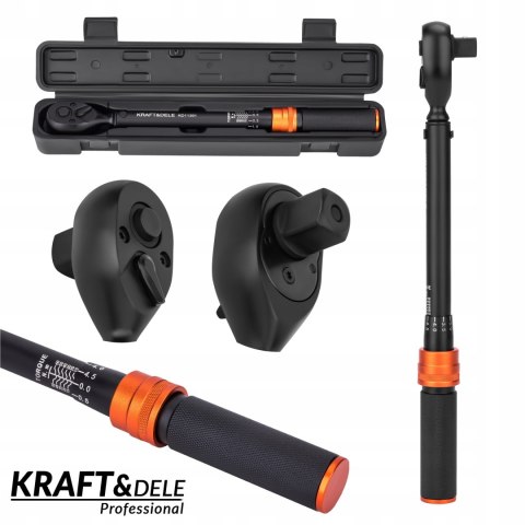 Klucz Dynamometryczny Stal CR-V 1/2" cala 10-60 Nm 72 Zęby Kraft&Dele