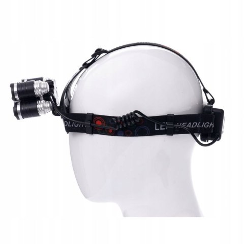 LATARKA CZOŁOWA CZOŁÓWKA LAMPKA T6 LED AKUMULATOROWA 5 DIOD KD1247