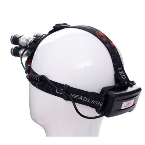 LATARKA CZOŁOWA CZOŁÓWKA LAMPKA T6 LED AKUMULATOROWA 5 DIOD KD1247