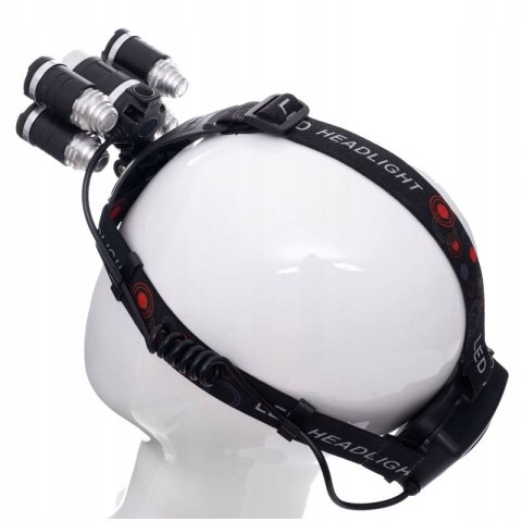 LATARKA CZOŁOWA CZOŁÓWKA LAMPKA T6 LED AKUMULATOROWA 5 DIOD KD1247