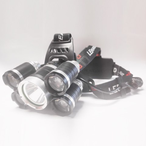 LATARKA CZOŁOWA CZOŁÓWKA LAMPKA T6 LED AKUMULATOROWA 5 DIOD KD1247