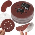 PAPIER ŚCIERNY KRĄŻEK RZEP 125MM OTWORY DO SZLIFIERKI P80 50SZT. KD11809