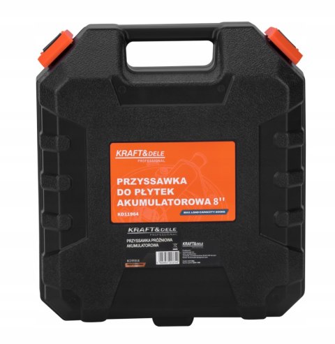 Przyssawka Próżniowa Akumulatorowa Szyb Uchwyt 200mm 200kg LCD Kraft&Dele