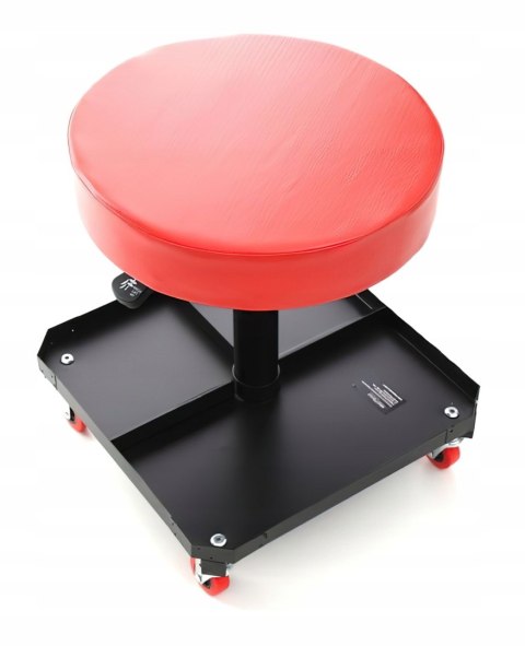 Stołek Krzesełko Warsztatowe Detailingowe Obrotowe 360° 136 Kg 380-575 mm