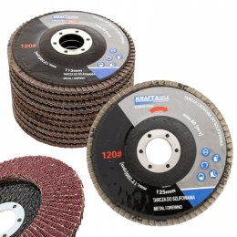 TARCZA DO SZLIFOWANIA DREWNA METALU 125mm LISTKOWA LAMELKOWA P80 10 szt