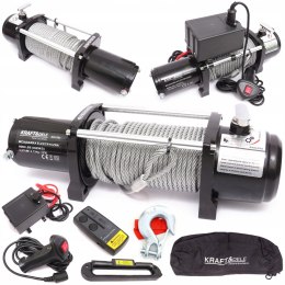 Wciągarka Elektryczna 12V Linowa 8.3 mm 28 m 9500LBS 4300 kg Kraft&Dele