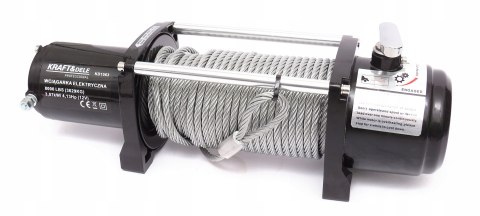 Wciągarka Elektryczna 12V Linowa 8.3 mm 28 m 9500LBS 4300 kg Kraft&Dele