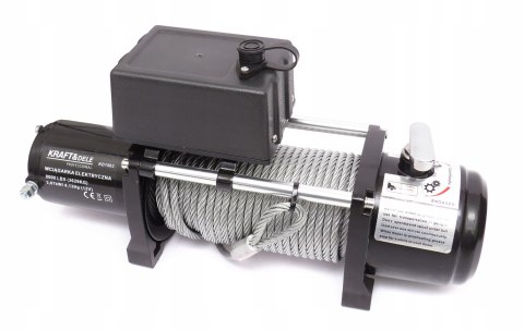 Wciągarka Elektryczna 12V Linowa 8.3 mm 28 m 9500LBS 4300 kg Kraft&Dele